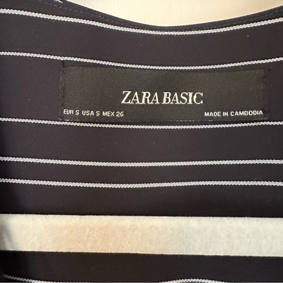 Zara Basics Kimono Longline Cardigan Striped Black & White Long Sleeve Size S - Picture 4 of 9